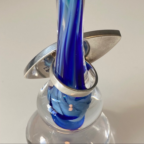 .925 Silver & Agate Stone Ring | Size 8 - Picture 11 of 15